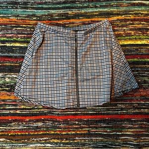 Pink black and blue striped skirt size:L